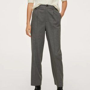 Mango: Pleat Straight Trousers